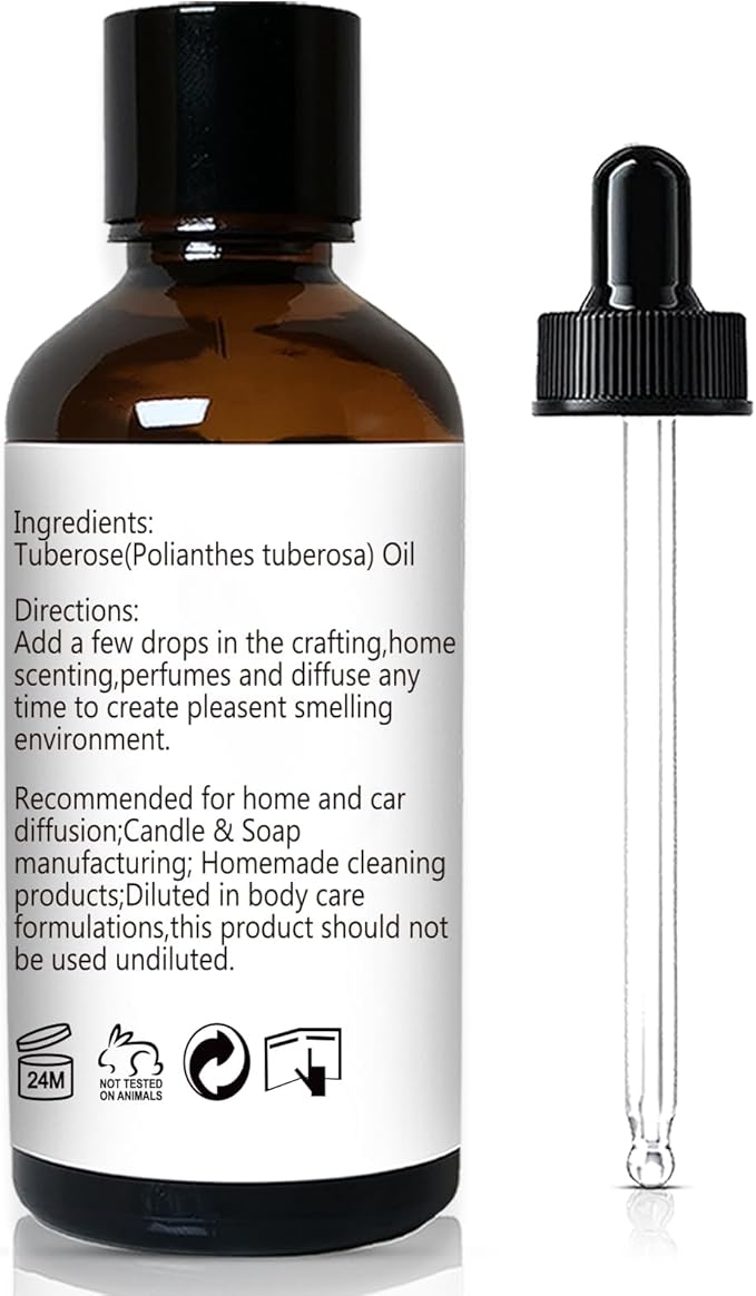 Tuberose Essential Oil, Home Fragrance Oil, Candle Scents Soy Wax Candle Making, Freshie Scents
