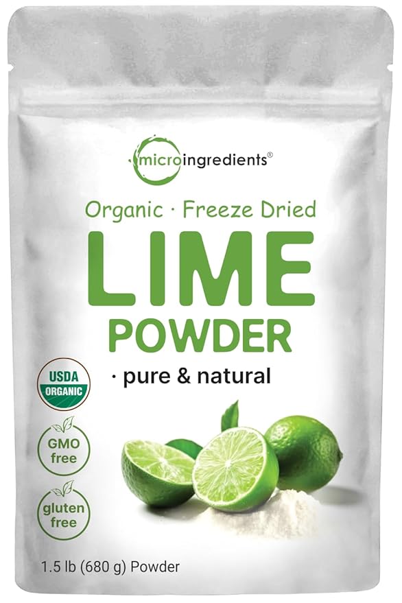 Organic Freeze-Dried Lime Powder, 1.5lbs | Raw Lime Juice Flavor, Sugar Free Drink Mix, Rich in