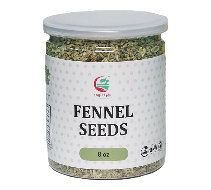 Fennel Seeds 8oz, 100% Pure & Natural Whole Fennel, Premium Quality Spice for Cooking & Tea, Fresh