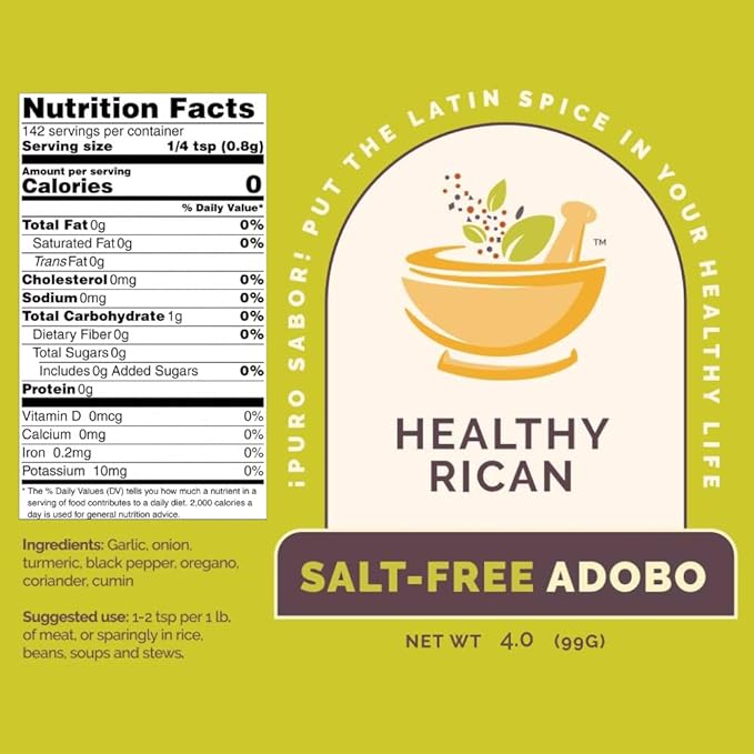 Healthy Rican Salt-Free Adobo, Sazon, Sofrito Seasoning Mix Bundle Non-GMO, No MSG, No