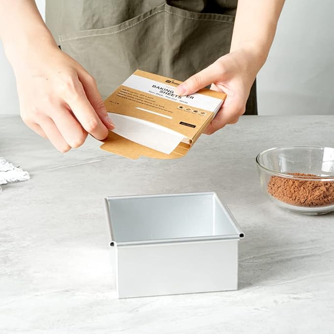 Restaurantware Pastry Tek 4 x 4 Inch Parchment Paper Sheets 200 Greaseproof Baking Sheets For Oven
