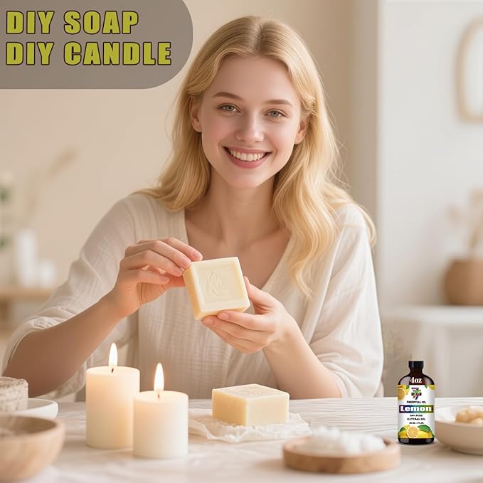 Lemon Essential Oil (4 oz/120 ml) ??Lemon Oils for Aromatherapy, diffusers, humidifiers, Home