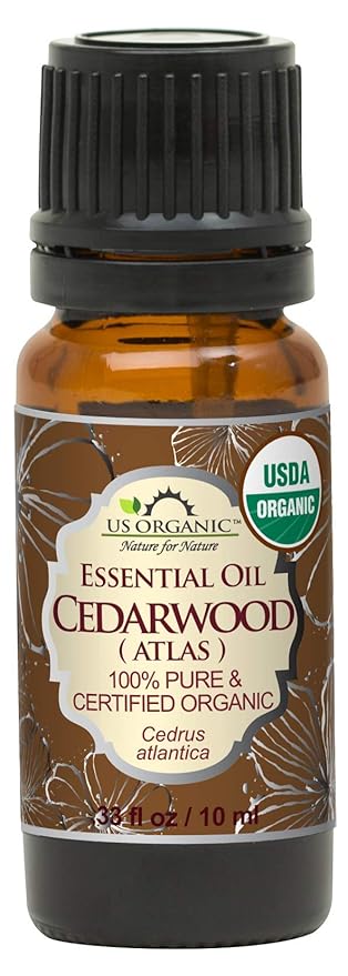 US Organic 100% Pure Cedarwood Essential Oil (Atlas) - USDA Certified Organic, Steam Distilled