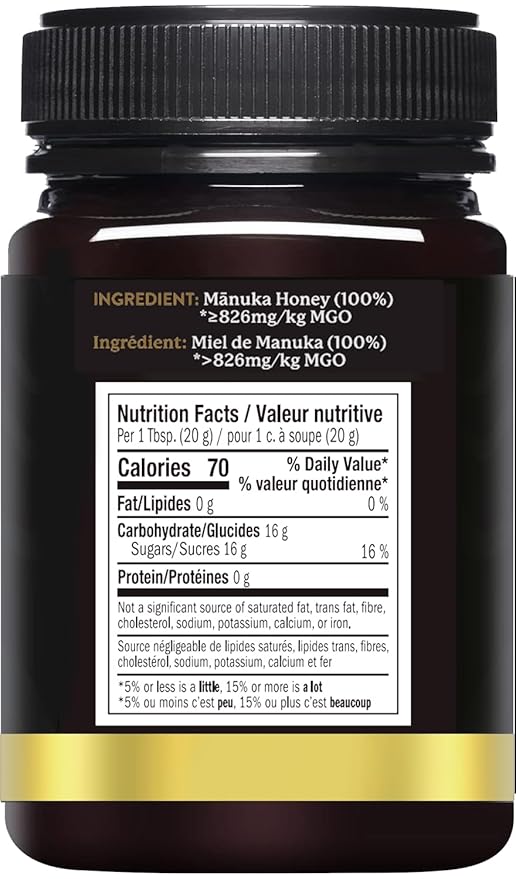 100% Pure New Zealand Honey UMF 20+ MGO 826+ Raw Manuka Honey, Unfiltered Certified Award Winning