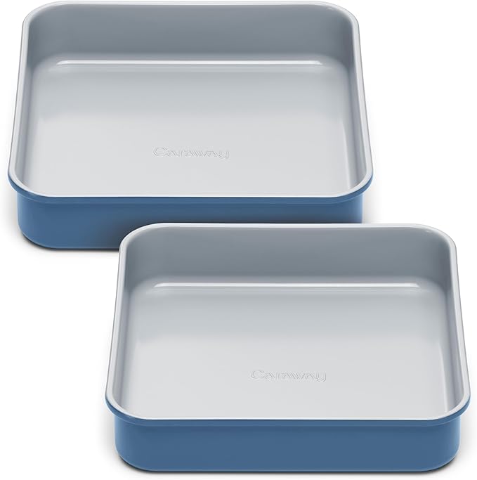 Caraway 9??Square Pan Duo - Non-Stick Ceramic Coating - Free From Forever Chemicals - Cake Pan