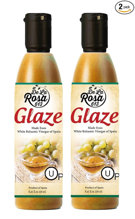 De La Rosa White Balsamic Glaze, Kosher for Passover, Vegan, Non-GMO & Gluten Free, Great for Salad