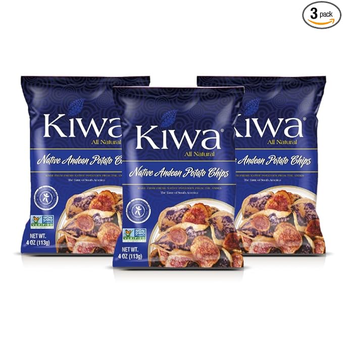 KIWA Native Andean Potato Chips - Healthy Veggie Snacks - Vegetable Snacks for Kids & Adults