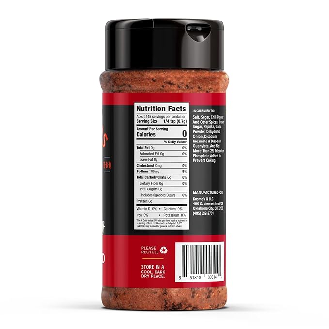 Kosmos Q Hot Dirty Bird BBQ Dry Rub, Spicy Seasoning with Chili Pepper, Brown Sugar, Garlic & Onion