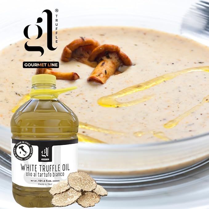 White Truffle Oil Bulk 3 liters (97 fl.oz), Non-GMO, Foodservice Truffle Oil, Made in Italy, GL