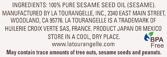 La Tourangelle, Toasted Sesame Oil, Great for Cooking, Add to Noodles, Stir-Fry, Vegetables