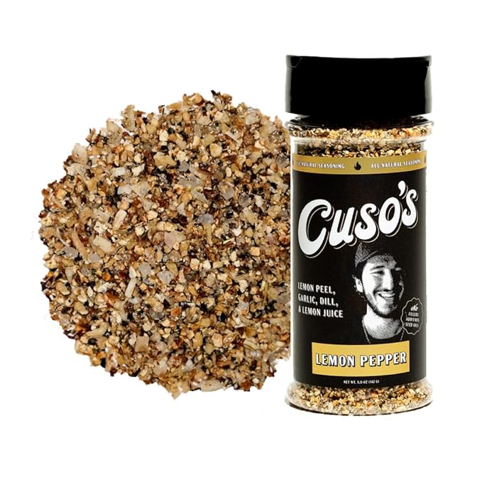 Cuso Cuts Lemon Pepper Seasoning BBQ Rub - Lemon Pepper Powder Chicken Wing Rub - Chicken