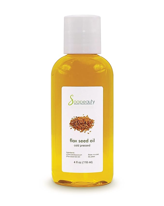 Soapeauty Flax Seed Oil Unrefined Cold Pressed 100% Pure and Natural | for Skin, Hair and DIY