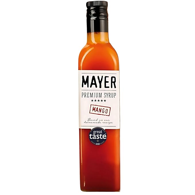 Mayer Premium Artisanal Mango Cocktail Syrup - Handcrafted in Hungary, All Natural, Over 50% Real