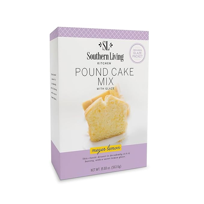 Southern Living Meyer Lemon Pound Cake Mix, Gourmet, Moist, Buttery Flavor with Easy Glaze, Perfect