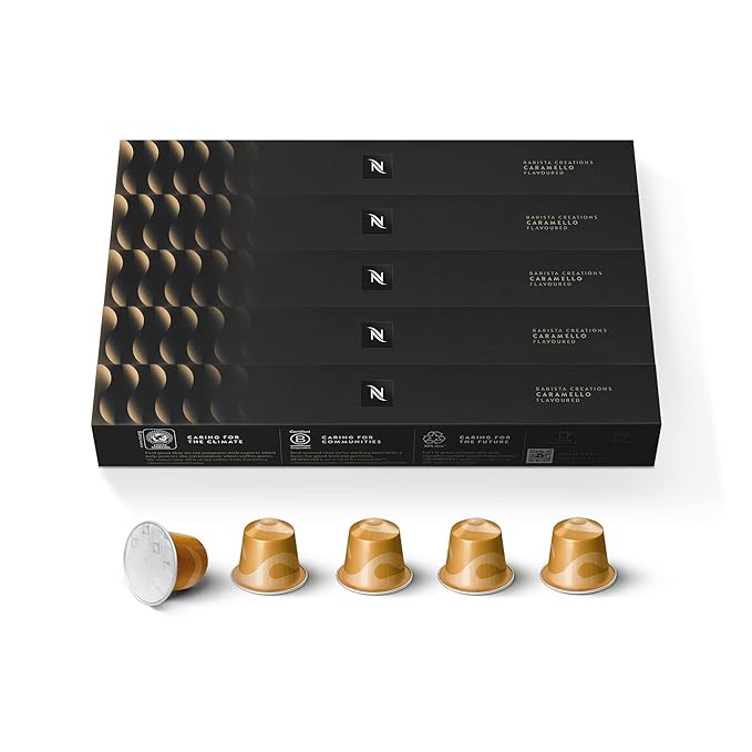 Nespresso Capsules Original Line, Caramello, Medium Roast Espresso Coffee, 50 Count Espresso Coffee