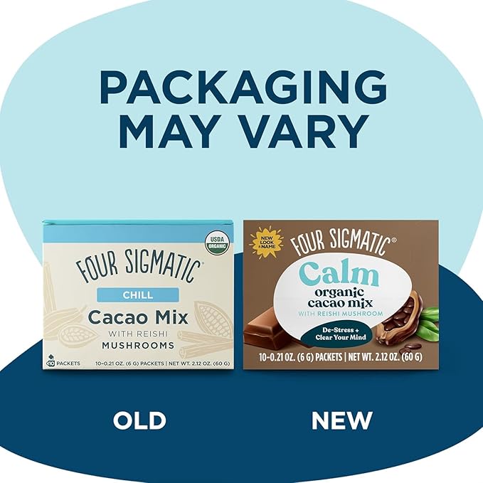Four Sigmatic Calm Mushroom Cacao Mix | Organic Instant Cacao with Organic Reishi Mushroom Powder |