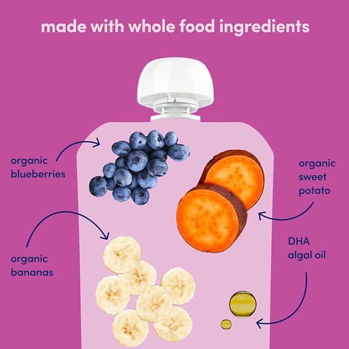 Cerebelly Organic Baby Food Pouches ??Dairy Free Smoothies for Toddlers | No Added Sugar, Fiber