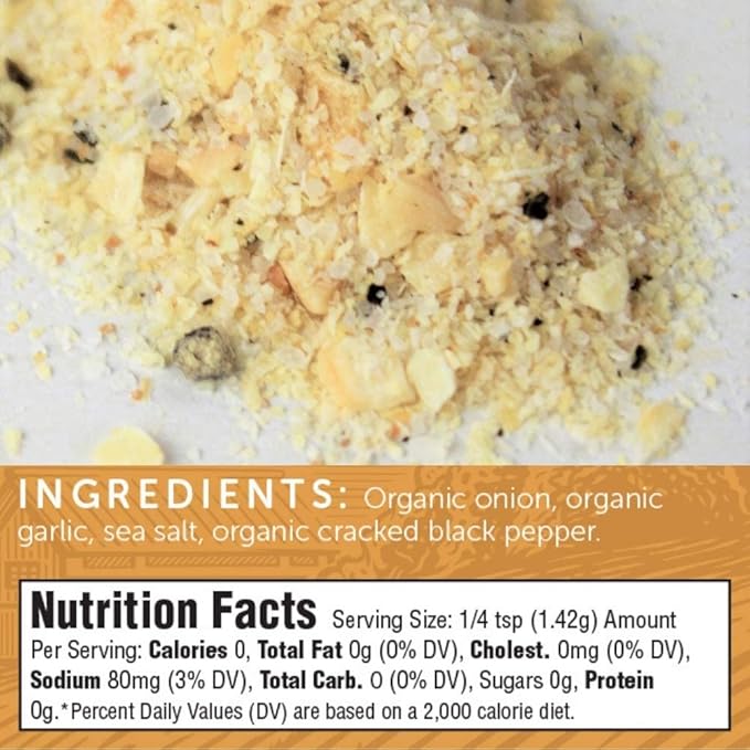 FreshJax Organic Toasted Onion Powder, 7.4 oz ??All-Purpose Onion Seasoning for Cooking, Non-GMO