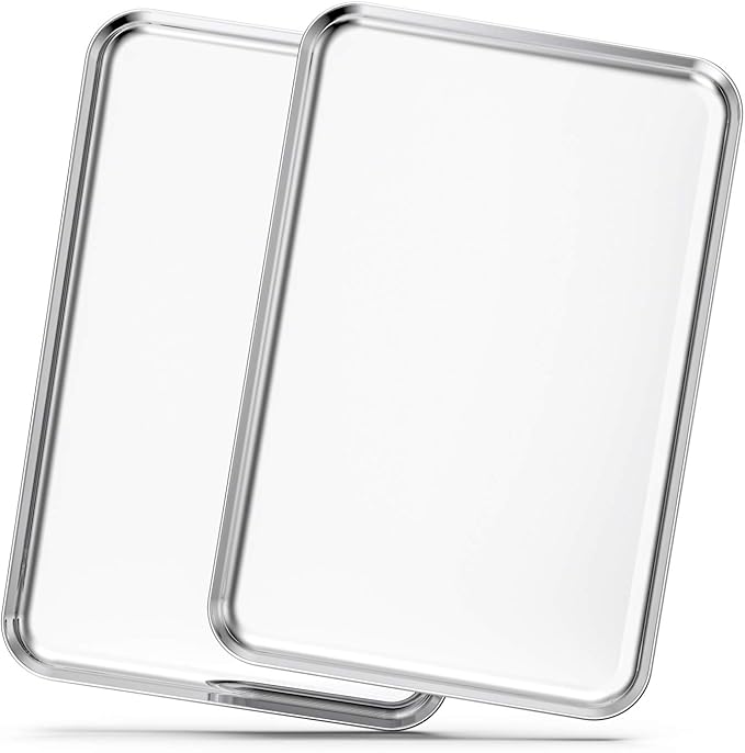 Baking Sheets Set of 2, Bastwe 20 inch Stainless Steel Bakeware Baking Pans, Healthy & Nontoxic &