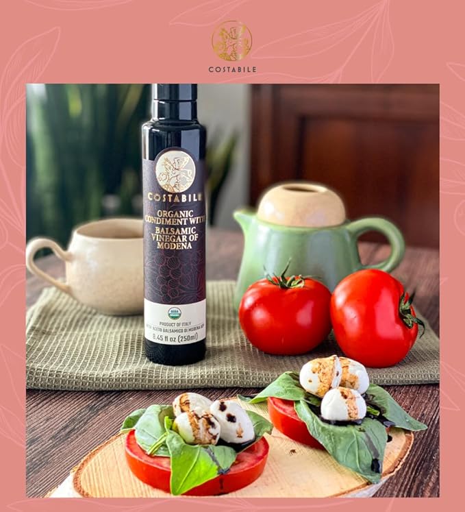 Costabile Modena Balsamic Vinegar Organic Barrel Aged ??Made in Italy, Rich Flavor, Natural