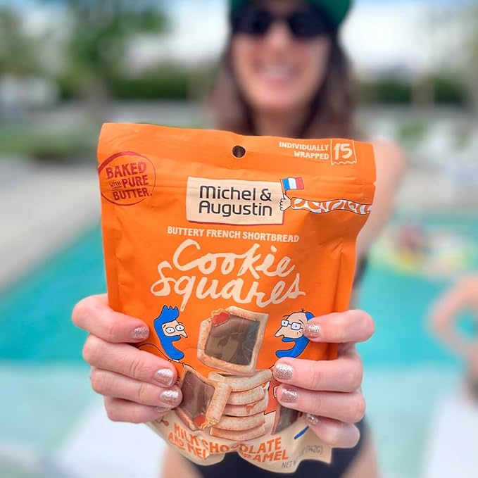 Michel et Augustin Cookie Bag Variety Pack 2 Flavor ??Milk Chocolate & Caramel + Milk Chocolate &