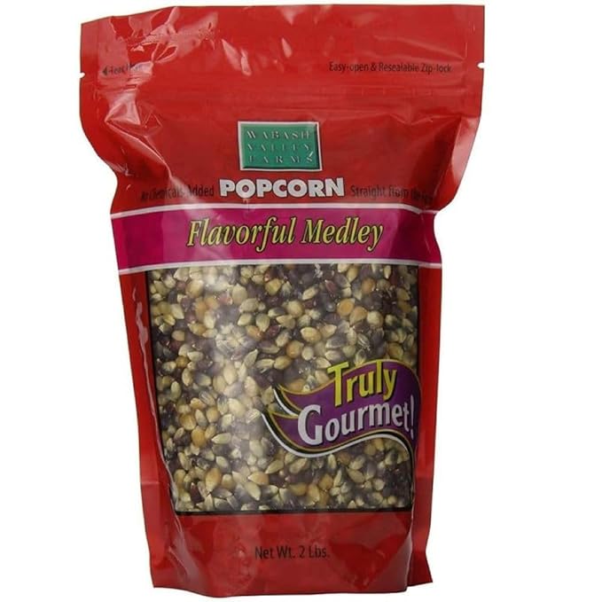 Wabash Valley Farms Popcorn Kernels - Flavorful Medley Kernels, Multi Colored Popcorn Kernels