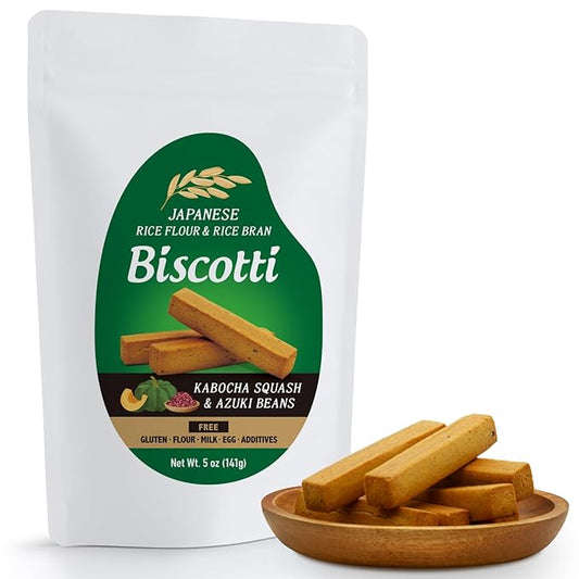 Biscotti Low Carb Almond Cookies Snacks 5 oz (142 g), Kabocha Squash & Azuki Beans, No Gluten (1