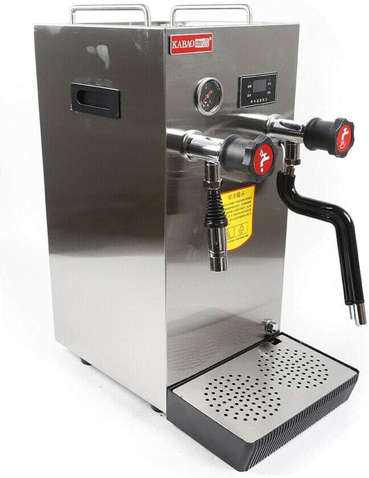 YIYIBYUS Espresso Machine, 110V 8L Commercial Espresso Coffee Milk Foam Maker Stainless Steel