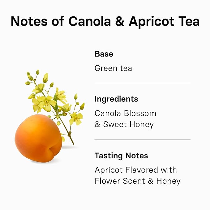 OSULLOC Canola & Apricot Tea (Aromatic Canola flower & Apricot), Premium Blended Tea from Jeju, Tea
