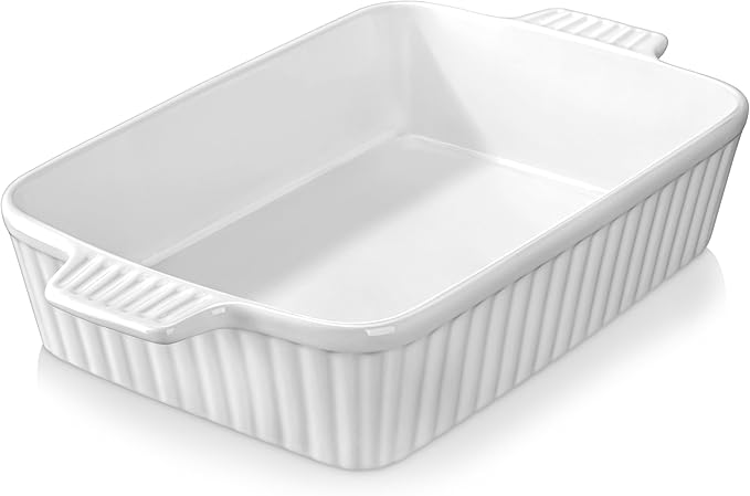 MALACASA 4.4 QT Baking Dish, 9x13 Large Casserole Dish for Oven, Ceramic Baking Pan, Rectangular