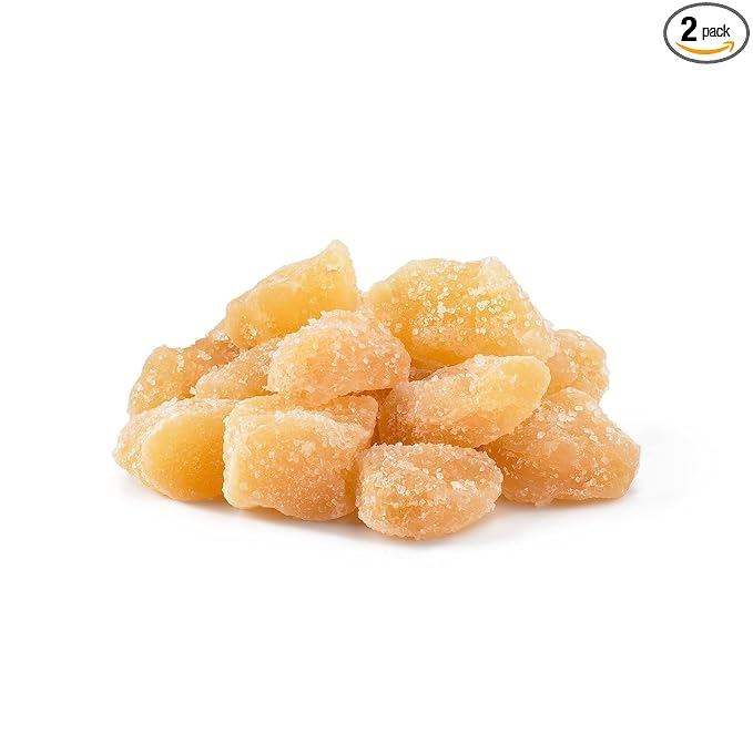 Anna and Sarah Unsulphured Crystallized Ginger Chunks in Resealable Bag, 2 lbs Pack of 2 - Total 4