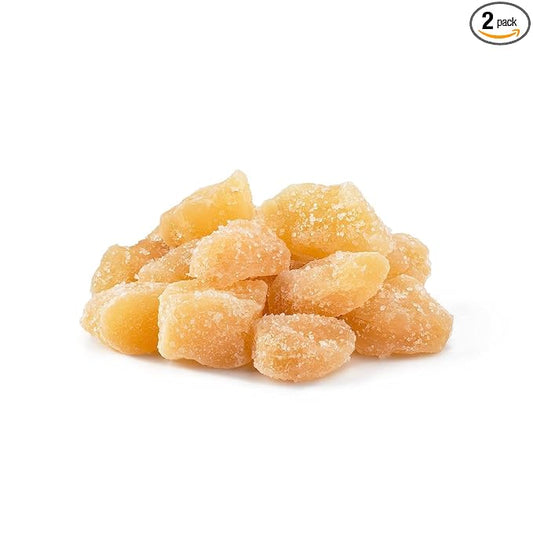 Anna and Sarah Unsulphured Crystallized Ginger Chunks in Resealable Bag, 2 lbs Pack of 2 - Total 4