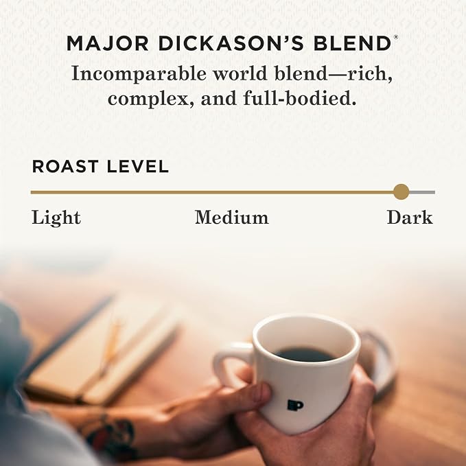 Peet's Coffee, Dark Roast Keurig K-Cup Pods - Major Dickason's Blend 75 Count (1 Box of 75 K-Cup