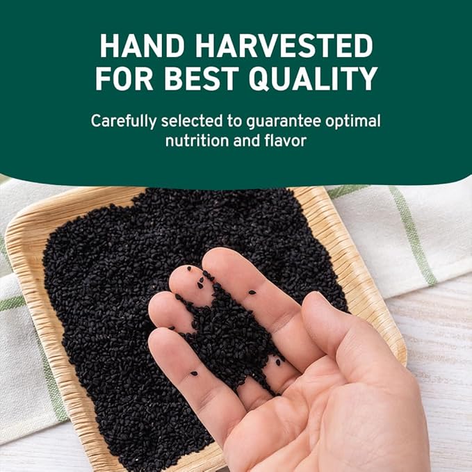HANDPICK Black Cumin Seed (14oz) Pure Nigella Seeds - No Salt or Preservatives, Non GMO | Indian