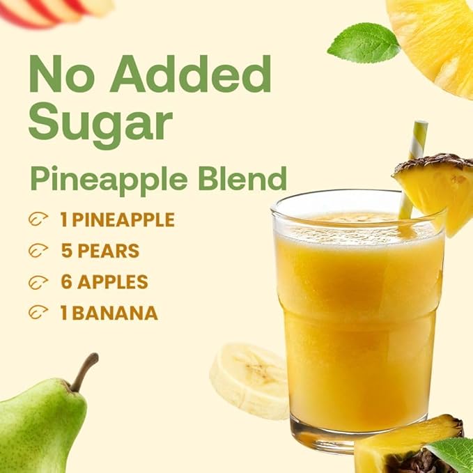 Dr. Smoothie 100% Crushed Pineapple Blend ??No Added Sugar, Made with Real Fruits/Fruit Juice