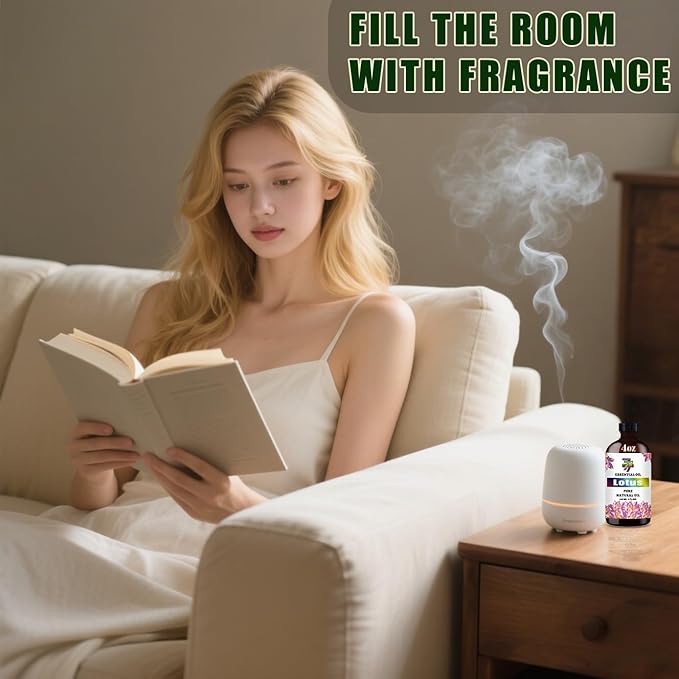 Lotus Essential Oil (4 oz/120 ml) ??Lotus Oils for Aromatherapy, diffusers, humidifiers, Home