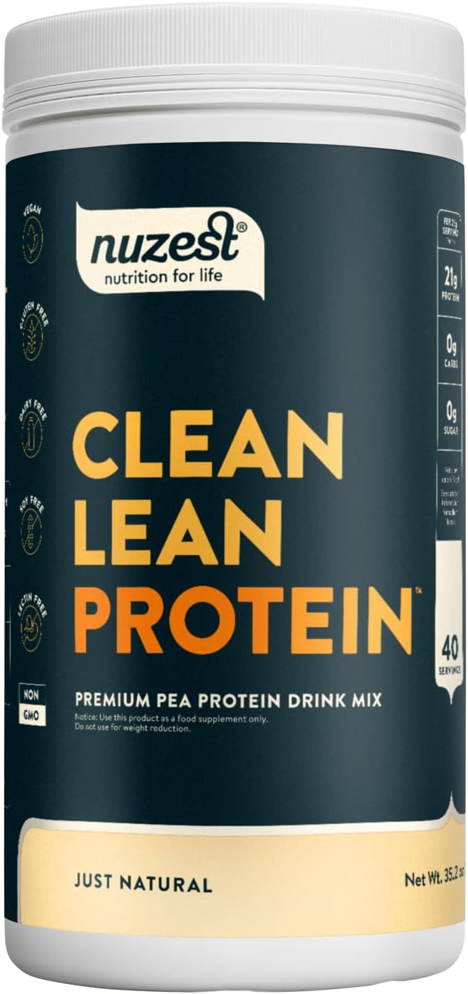 Nuzest - Pea Protein Powder - Clean Lean Protein, Premium Vegan Plant Based Protein Powder, Dairy