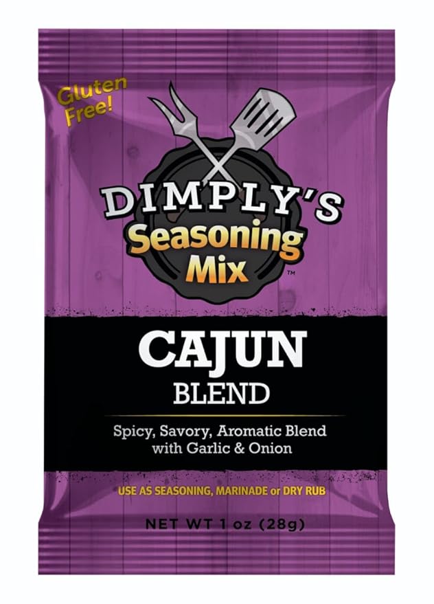 Dimply's Cajun and Jerk Seasoning Mix, Marinade and Dry Rub Perfect for Chicken, Meat, Vegetables