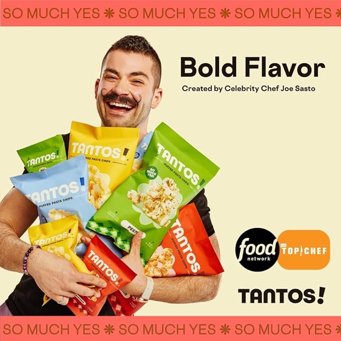 Tantos! Puffed Pasta Chips ??Healthy Pasta Snack by Top Chef Joe Sasto ??Plant-Based, Low Calorie