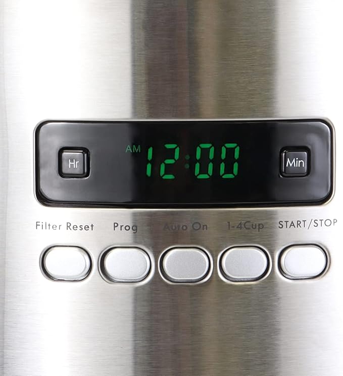 Kenmore Drip Coffee Maker - 12 Cup Programmable Cafe Machine With Glass Pot, Regular & Bold Brew