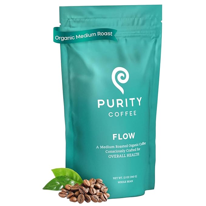 Purity Coffee FLOW Medium Roast Organic Coffee - USDA Certified Organic Specialty Grade Arabica