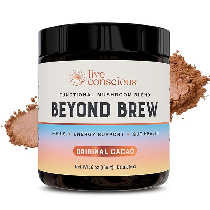 Live Conscious Beyond Brew - Coffee Alternative - Low Caffeine - Mushroom Complex w/Lion’s Mane