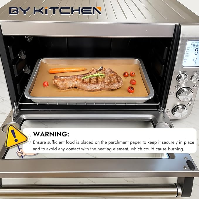 BYKITCHEN 200PCS 11 x 9in Air Fryer Parchment Paper Sheet Liners Compatible with Breville Smart