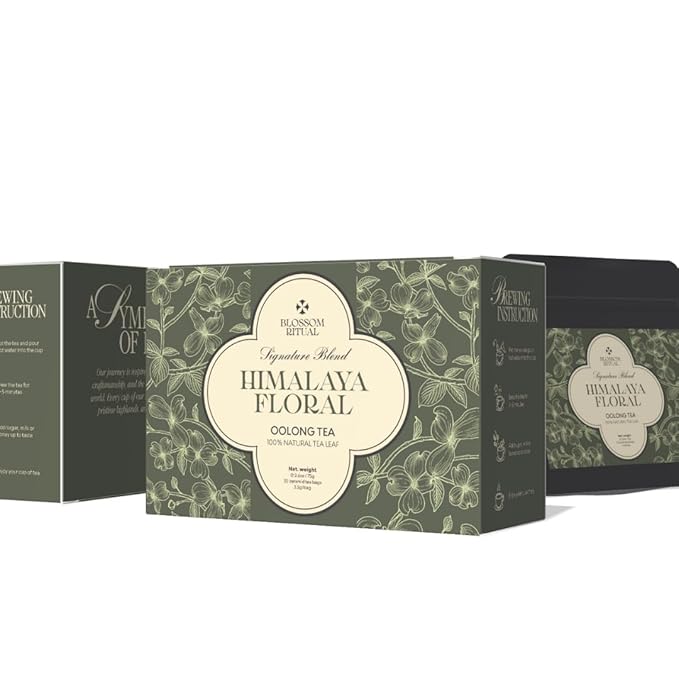 BLOSSOM RITUAL Himalayan Floral – Osmanthus Infused Oolong Loose Leaf – 20 Natural Based Pyramid
