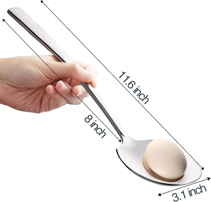 Large Serving Spoons Set Stainless Steel 12 Inch Slotted Spoon and Serving Spoon Serving Utensils
