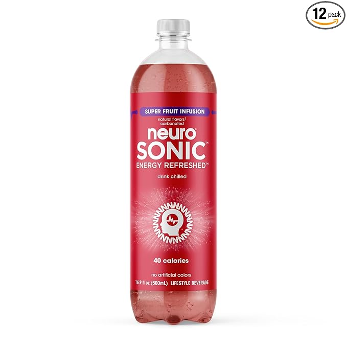 neuroSONIC | Superfruit Infusion | Functional Beverage for Focused Energy, Lightly Carbonated