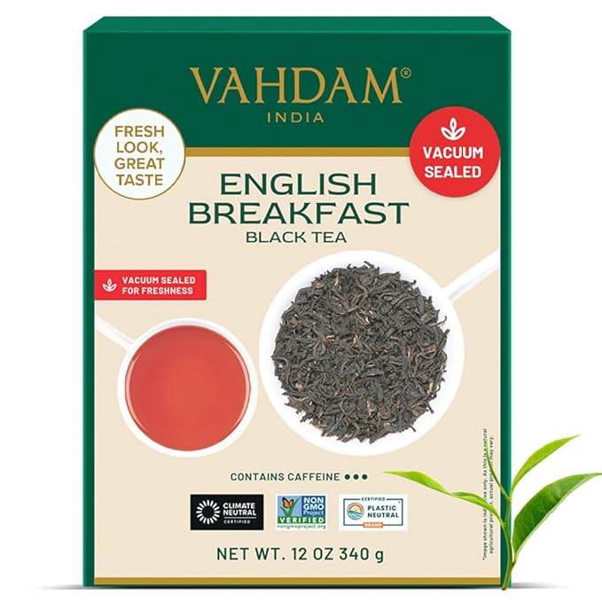 VAHDAM Original English Breakfast Tea (340g/12oz) 170+ Cups | Non GMO, Gluten Free | Strong &