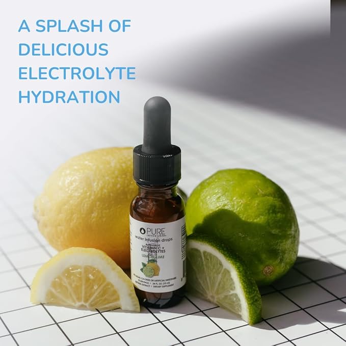 Pure Inventions - Lemon Lime Water Infusion Drops - Antioxidants, Vitamin C & Electrolytes - Health