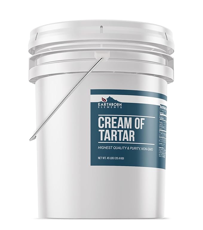 Earthborn Elements Cream of Tartar (5 Gallon), Baking Additive, Non-GMO & Gluten-Free, Natural
