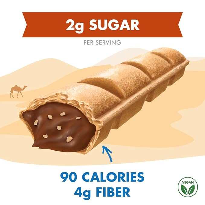 Crispy Dunes Vegan Chocolate Hazelnut Wafer Sticks ??Low-Calorie Keto Snack with Hazelnut Cream